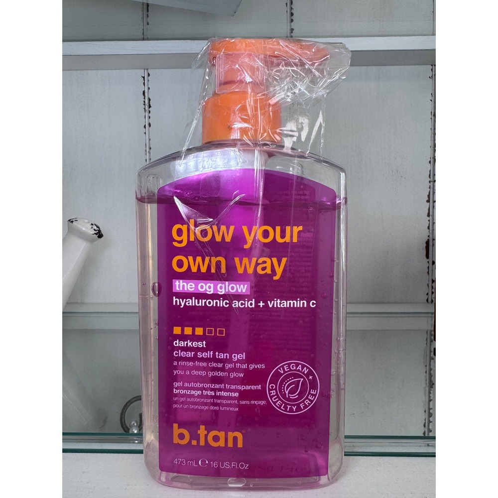 b.tan Glow Your Own Way The OG Glow Clear Self Tan Gel Darkest 16 oz Vitamin C